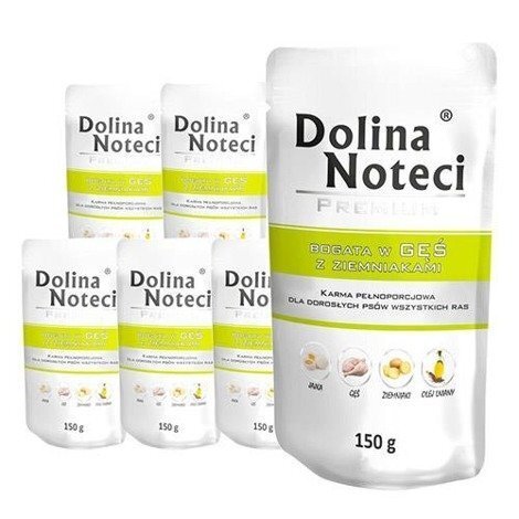 DOLINA NOTECI PREMIUM- GOOSE WITH POTATOES- WET FOOD FOR ADULT DOGS- 150 gr POUCH