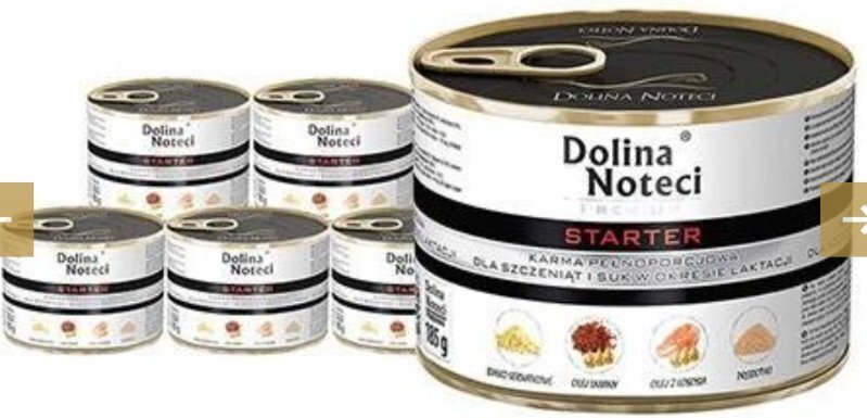 DOLINA NOTECI PREMIUM- STARTER- WET FOOD FOR PUPPIES AND LACTATING BITCHES- 185gr CANS