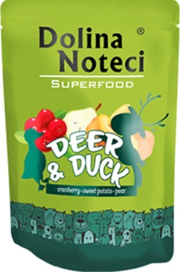 DOLINA NOTECI SUPERFOOD- DEER AND DUCK- WET FOOD FOR ADULT DOGS OF ALL BREEDS- 300gr POUCH