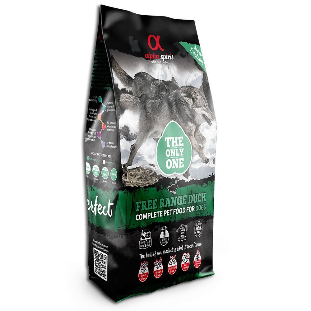 Alpha Spirit- DUCK- Complete Adult Dog Food – The Only One (12 kg)