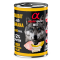 ALPHA SPIRIT- RABBIT WITH BANANA- Complete Wet Adult Dog Food- 400 gr