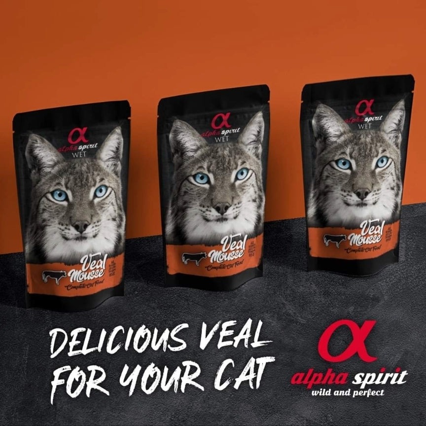 Alpha Spirit- VEAL MOUSSE- Complete Cat Food (85g)