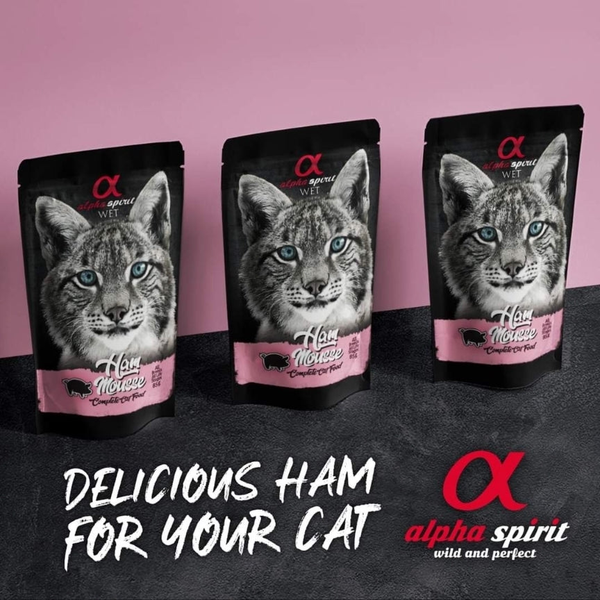 Alpha Spirit- HAM MOUSSE- Complete Cat Food (85gr)
