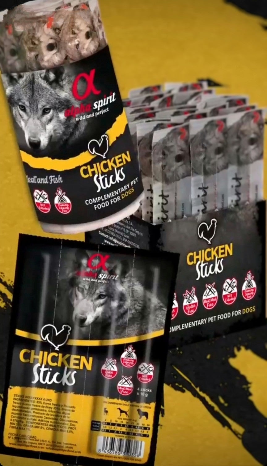 Alpha Spirit- CHICKEN- Dog Treat Bar String (Includes 16 Bars)