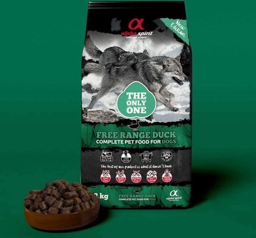 Alpha Spirit- DUCK- Complete Adult Dog Food – The Only One (3kg)