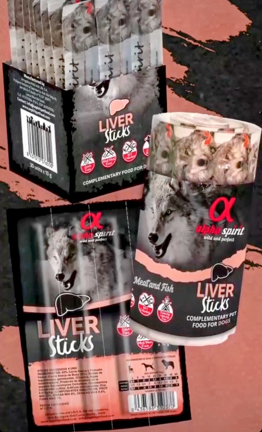 Alpha Spirit- LIVER- Dog Treat Bar String (Includes 16 Bars)