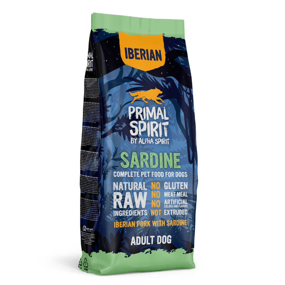 Primal Spirit by Alpha Spirit- 70%- IBERYJSKA SARDYNKA (BEZ KURCZAKA) karma sucha dla psa- 12 kg