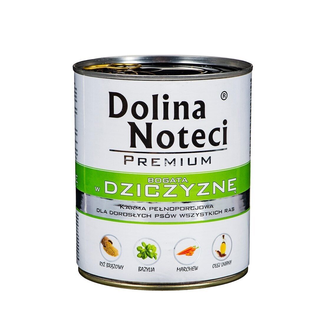 DOLINA NOTECI PREMIUM- GAME- WET FOOD FOR ADULT DOGS- 800 GR CANS