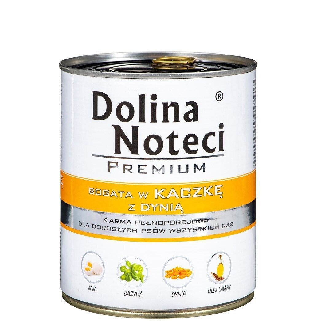 DOLINA NOTECI PREMIUM- DUCK WITH PUMPKIN- WET FOOD FOR ADULT DOGS- 800 GR CANS