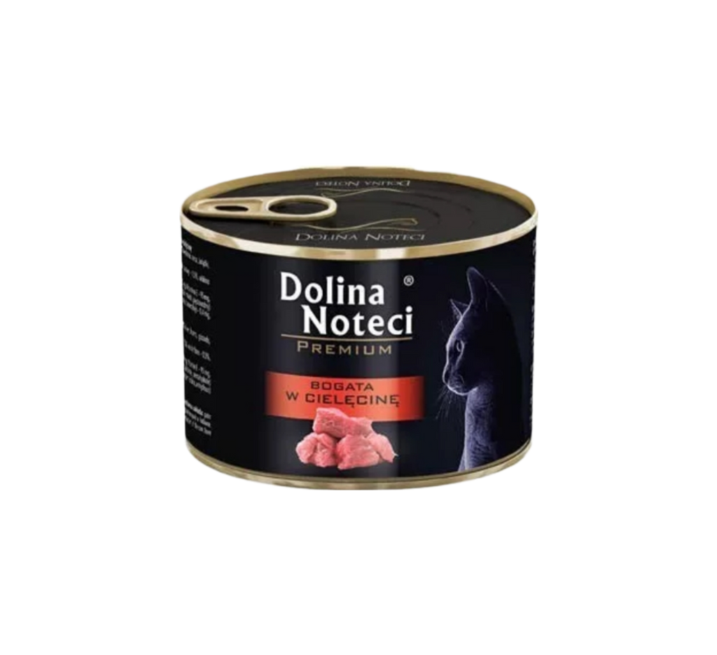 DOLINA NOTECI PREMIUM - WET CAT FOOD - RICH IN VEAL (IN SAUCE) - 185 GR CANS