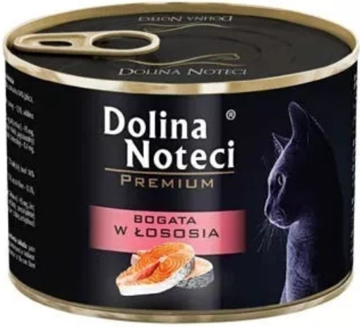 DOLINA NOTECI PREMIUM - WET CAT FOOD - RICH IN SALMON (IN SAUCE) - 185 GR CANS