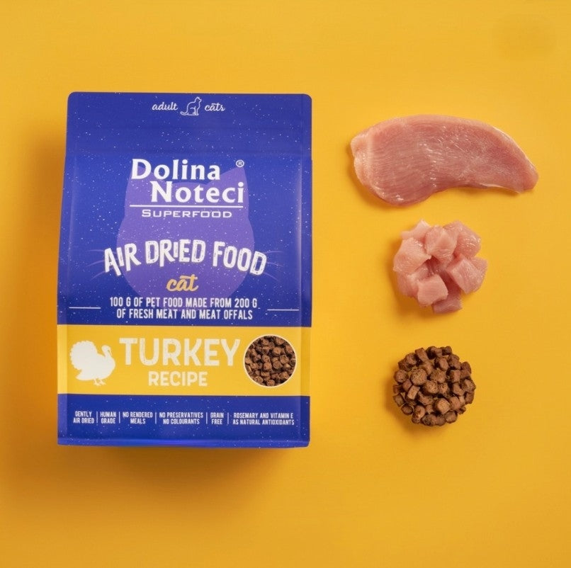 DOLINA NOTECI SUPERFOOD-AIR DRIED FOOD FOR ADULT CATS OF ALL BREEDS- TURKEY DISH- 1 kg BAGS