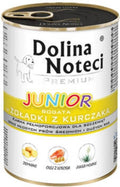DOLINA NOTECI PREMIUM "JUNIOR"- BOGATA W ŻOŁĄDKI Z KURCZAKA- MOKRA KARMA DLA SZCZENIĄT I PSÓW MŁODYCH- 400 gr PUSZKI