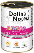 DOLINA NOTECI PREMIUM "JUNIOR"- BOGATA W SERCA Z INDYKA - MOKRA KARMA DLA SZCZENIĄT I PSÓW MŁODYCH- 400 gr PUSZKI