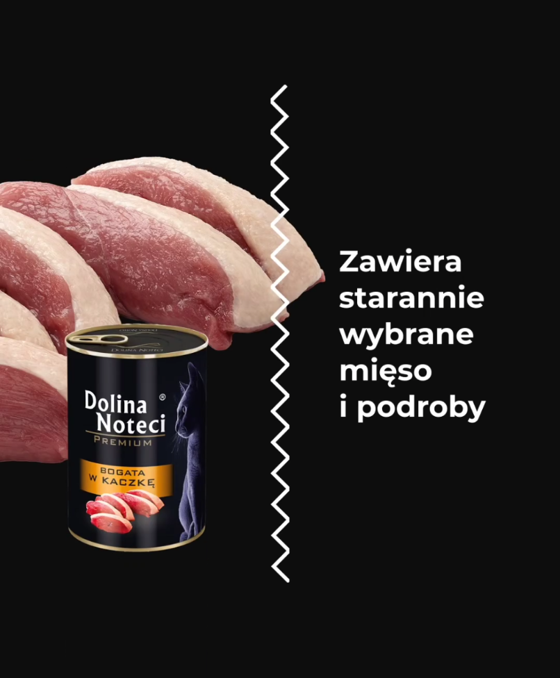 DOLINA NOTECI PREMIUM - WET CAT FOOD - RICH IN DUCK (IN SAUCE) - 185 GR CANS