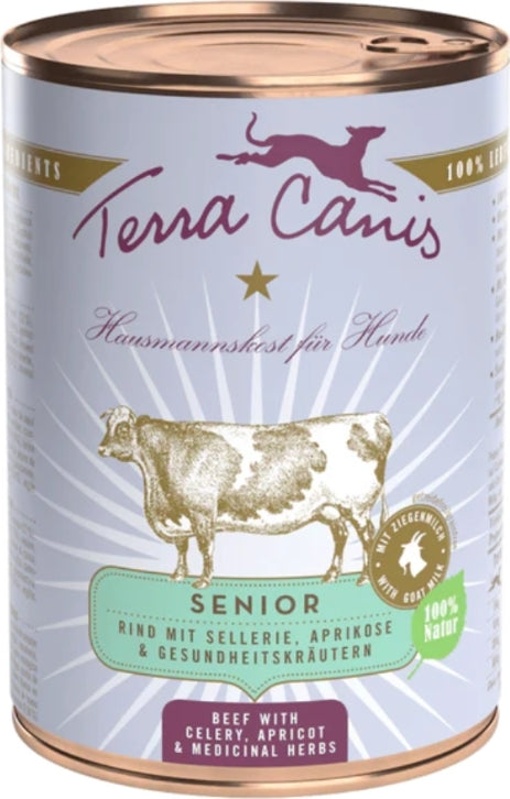 TERRA CANIS- Senior- BEEF WITH CELERY, APRICOT & MEDICINAL HERBS- 400 gr