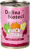 DOLINA NOTECI SUPERFOOD- DUCK AND QUAIL- WET DOG FOOD FOR ADULT DOGS- 400 gr CANS