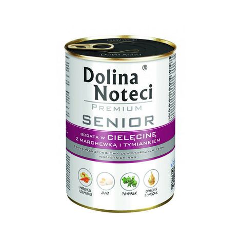 DOLINA NOTECI PREMIUM - SENIOR - RICH IN VEAL WITH CARROTS AND THYME- WET DOG FOOD- 400 GR CANS