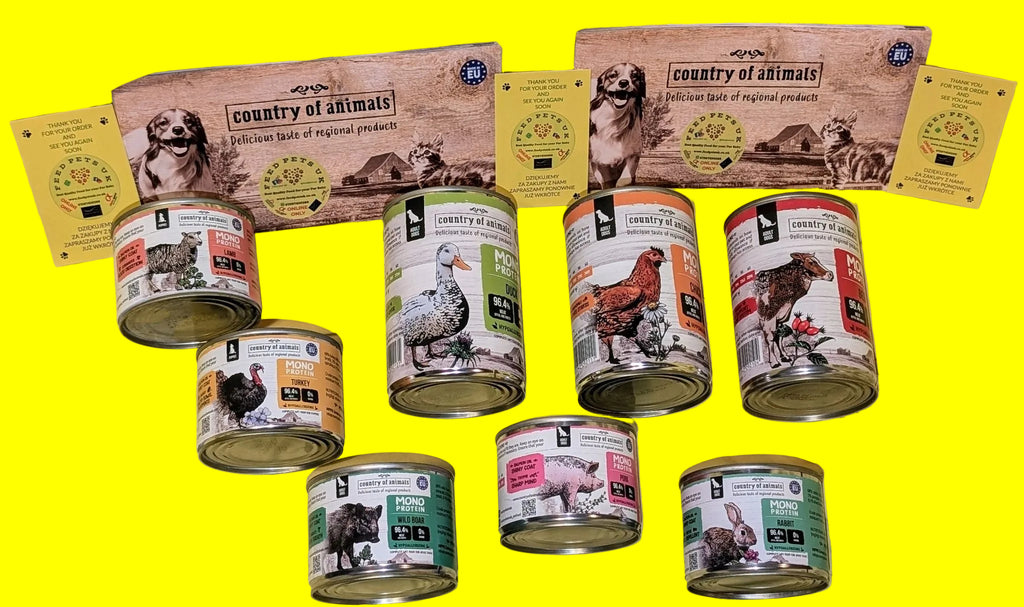 WIEJSKA ZAGRODA (COUNTRY OF ANIMALS)- MONOPROTEINOWA- KARMA MOKRA DLA PSA DOROSŁEGO- DZIK- 200 GR PUSZKA