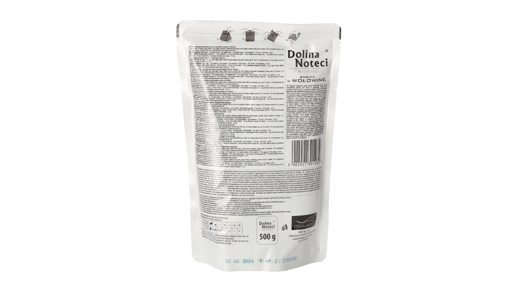 DOLINA NOTECI PREMIUM- BEEF- WET FOOD FOR ADULT DOGS- 500 gr POUCH