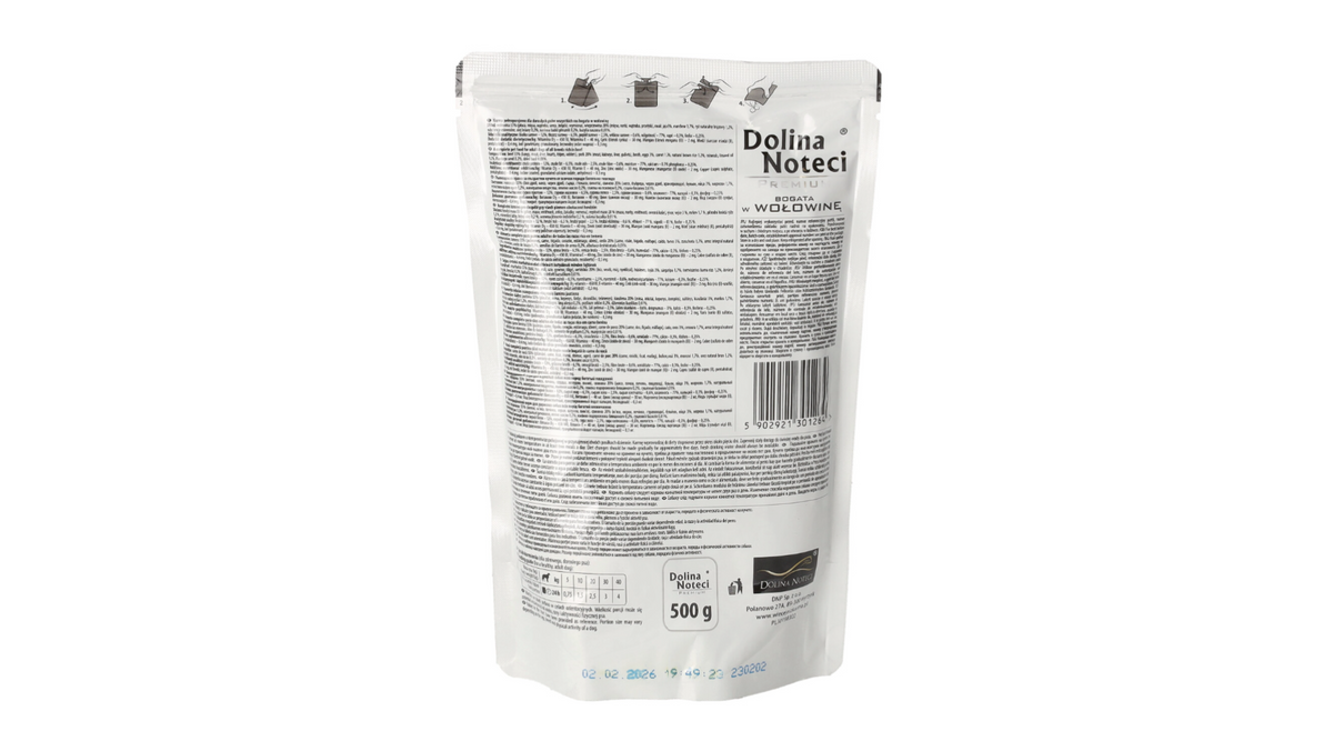 DOLINA NOTECI PREMIUM- BEEF- WET FOOD FOR ADULT DOGS- 500 gr POUCH