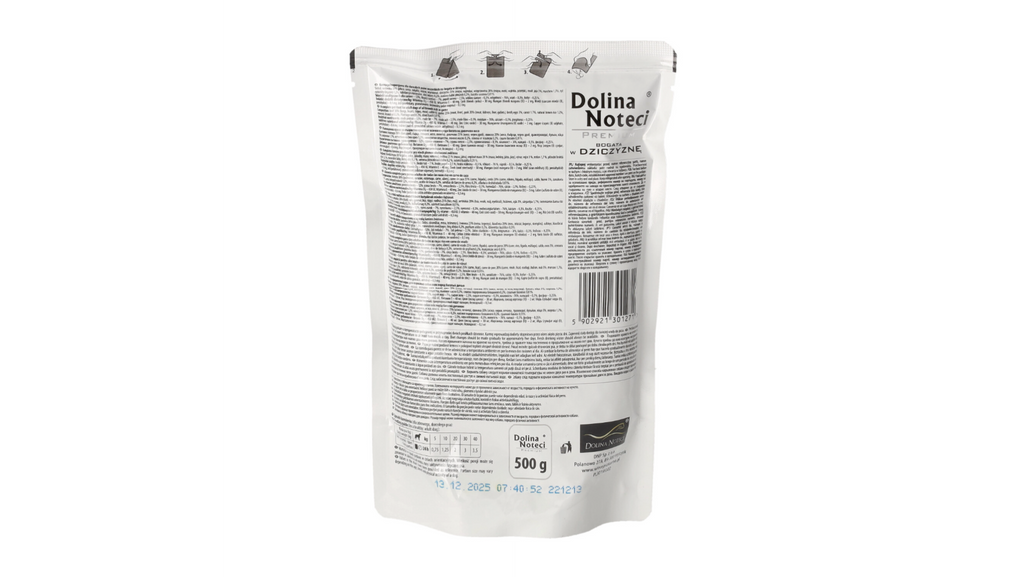 DOLINA NOTECI PREMIUM- GAME- WET FOOD FOR ADULT DOGS- 500 GR POUCH