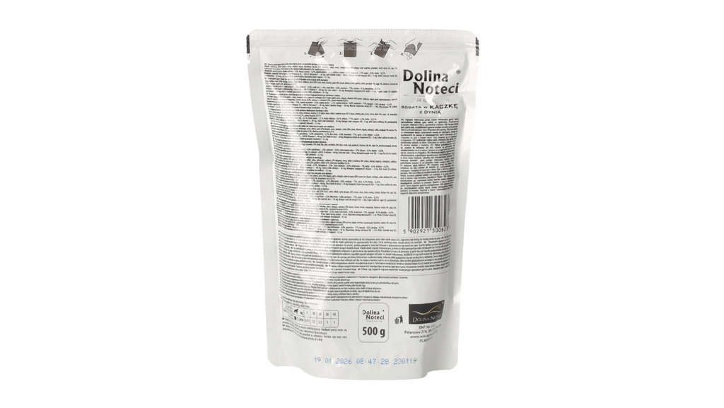 DOLINA NOTECI PREMIUM- DUCK WITH PUMPKIN- WET FOOD FOR ADULT DOGS- 500 gr POUCH