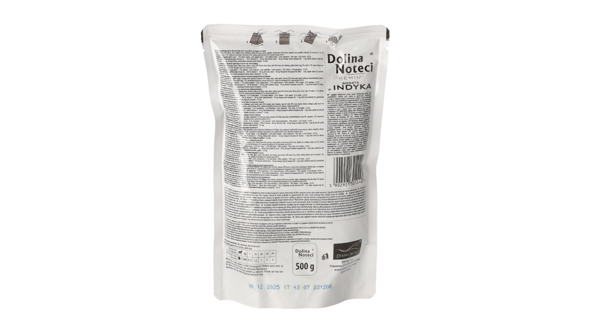 DOLINA NOTECI PREMIUM- TURKEY- WET FOOD FOR ADULT DOGS- 500 gr POUCH