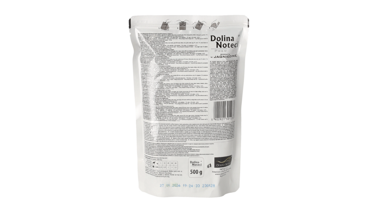 DOLINA NOTECI PREMIUM- LAMB- WET FOOD FOR ADULT DOGS- 500 gr POUCH