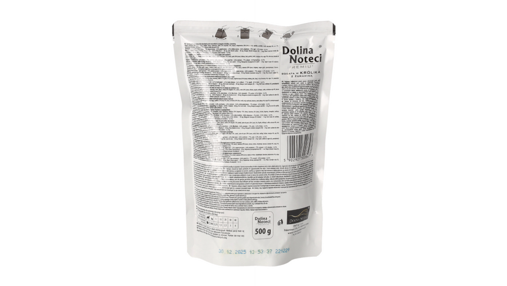 DOLINA NOTECI PREMIUM- RABBIT AND CRANBERRY- WET FOOD FOR ADULT DOGS- 500 GR POUCH