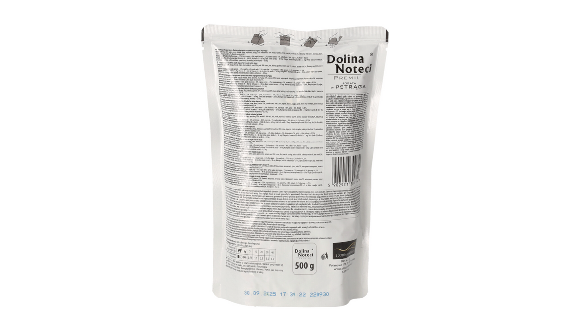 DOLINA NOTECI PREMIUM- TROUT- WET FOOD FOR ADULT DOGS- 500 gr POUCH