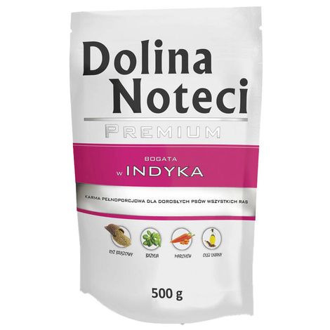 DOLINA NOTECI PREMIUM- TURKEY- WET FOOD FOR ADULT DOGS- 500 gr POUCH