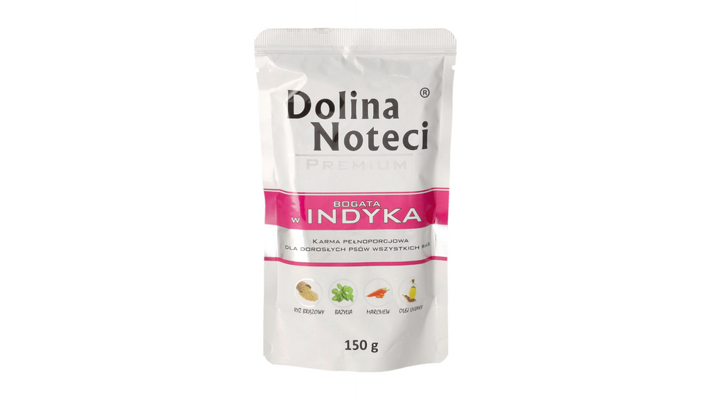 DOLINA NOTECI PREMIUM- INDYK- MOKRA KARMA DLA PSÓW DOROSŁYCH- 150 GR SASZETKA