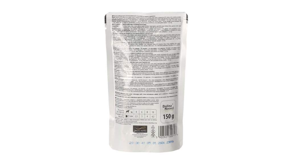 DOLINA NOTECI PREMIUM- LAMB- WET FOOD FOR ADULT DOGS- 150 gr POUCH
