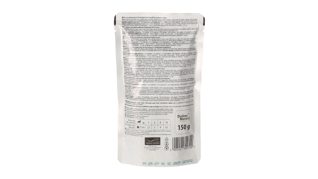 DOLINA NOTECI PREMIUM- INDYK- MOKRA KARMA DLA PSÓW DOROSŁYCH- 150 GR SASZETKA