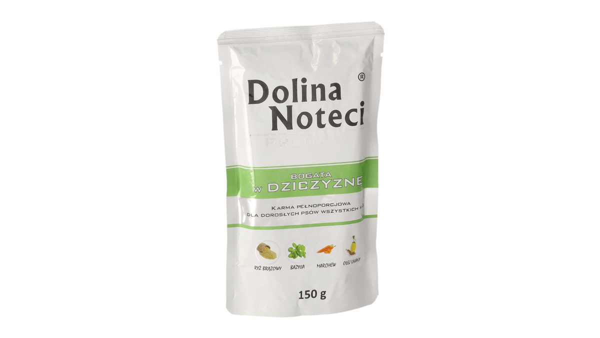 DOLINA NOTECI PREMIUM- GAME- WET FOOD FOR ADULT DOGS- 150 GR POUCH