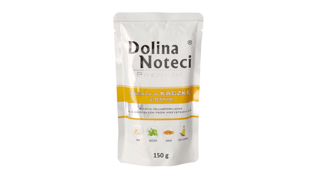 DOLINA NOTECI PREMIUM- DUCK WITH PUMPKIN- WET FOOD FOR ADULT DOGS- 150 gr POUCH