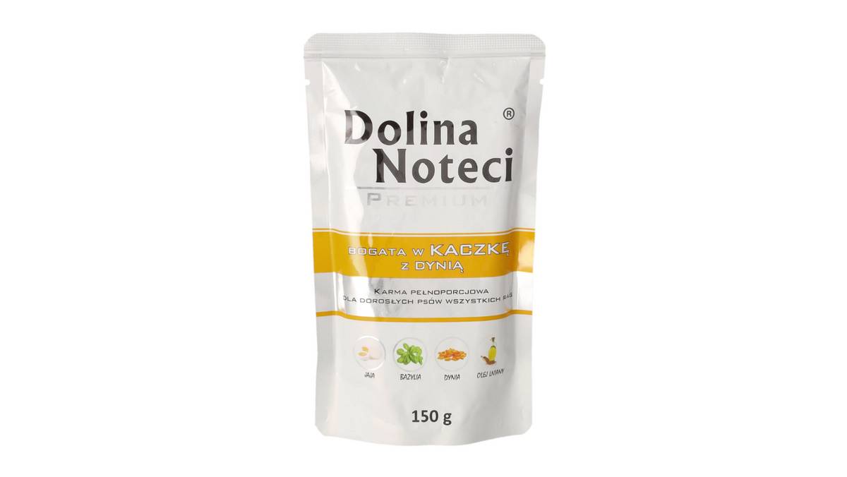 DOLINA NOTECI PREMIUM- DUCK WITH PUMPKIN- WET FOOD FOR ADULT DOGS- 150 gr POUCH