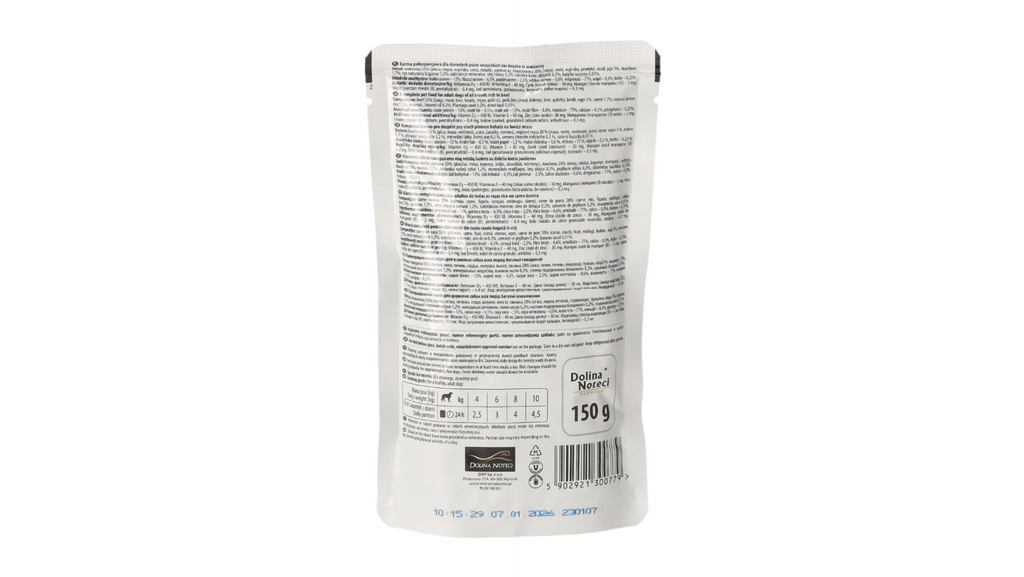 DOLINA NOTECI PREMIUM- BEEF- WET FOOD FOR ADULT DOGS- 150 gr POUCH