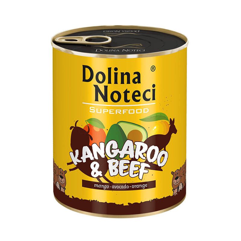 DOLINA NOTECI SUPERFOOD- KANGAROO & BEEF- WET FOOD FOR ADULT DOGS- 800 gr CANS