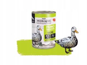 WIEJSKA ZAGRODA (COUNTRY OF ANIMALS)- MONOPROTEINOWA- KARMA MOKRA DLA PSA DOROSŁEGO- KACZKA- 400 GR PUSZKA