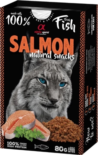ALPHA SPIRIT- Natural Cat Treats- SALMON- (80g)
