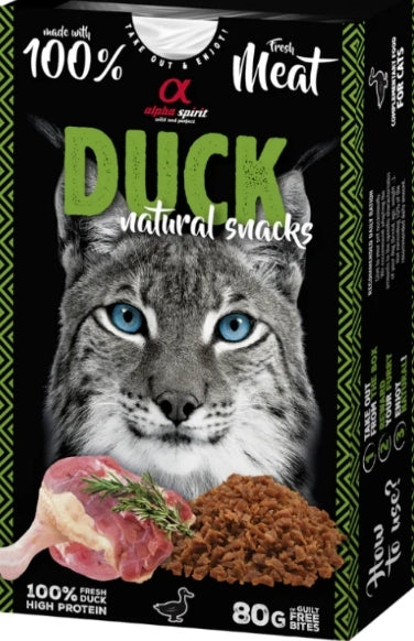 ALPHA SPIRIT- Natural Cat Treats- DUCK- (80g)