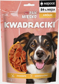 MR MEATY- TREATS- SOFT SQUARES– RABBIT (MONOPROTEIN)- 100 GR