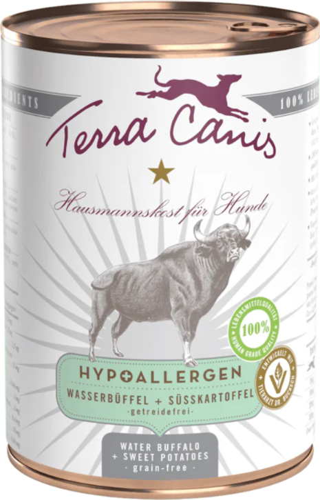 TERRA CANIS- Hypoallergenic- WATER BUFFALO WITH SWEET POTATO- 400 gr