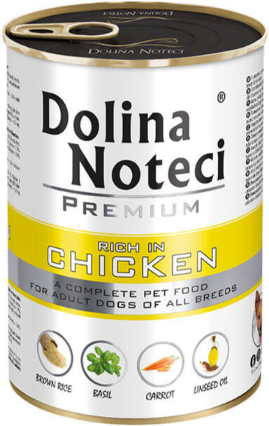 DOLINA NOTECI PREMIUM- CHICKEN-WET FOOD FOR ADULT DOGS- 400 GR CANS