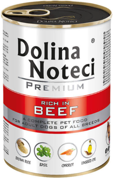 DOLINA NOTECI PREMIUM- WOLOWINA- MOKRA KARMA DLA PSÓW DOROSŁYCH- 400 GR PUSZKA