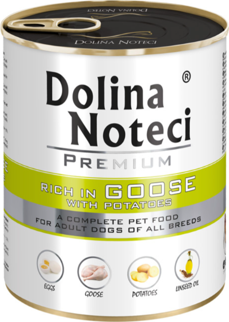 DOLINA NOTECI PREMIUM- RICH IN GOOSE WITH POTATOES- WET FOOD FOR ADULT DOGS- 800 GR CANS