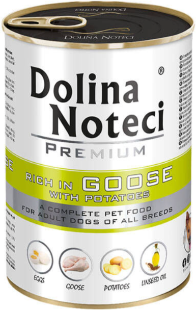 DOLINA NOTECI PREMIUM- RICH IN GOOSE WITH POTATOES- WET FOOD FOR ADULT DOGS- 400 GR CANS