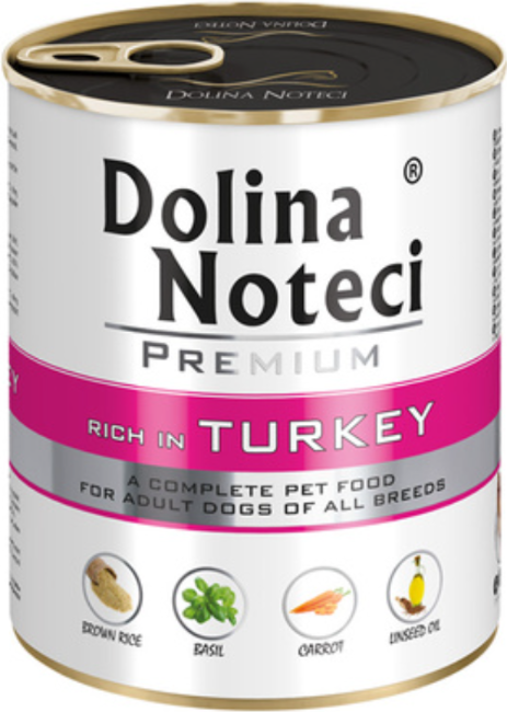 DOLINA NOTECI PREMIUM- TURKEY-WET FOOD FOR ADULT DOGS- 800 GR CANS